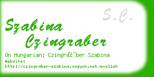 szabina czingraber business card